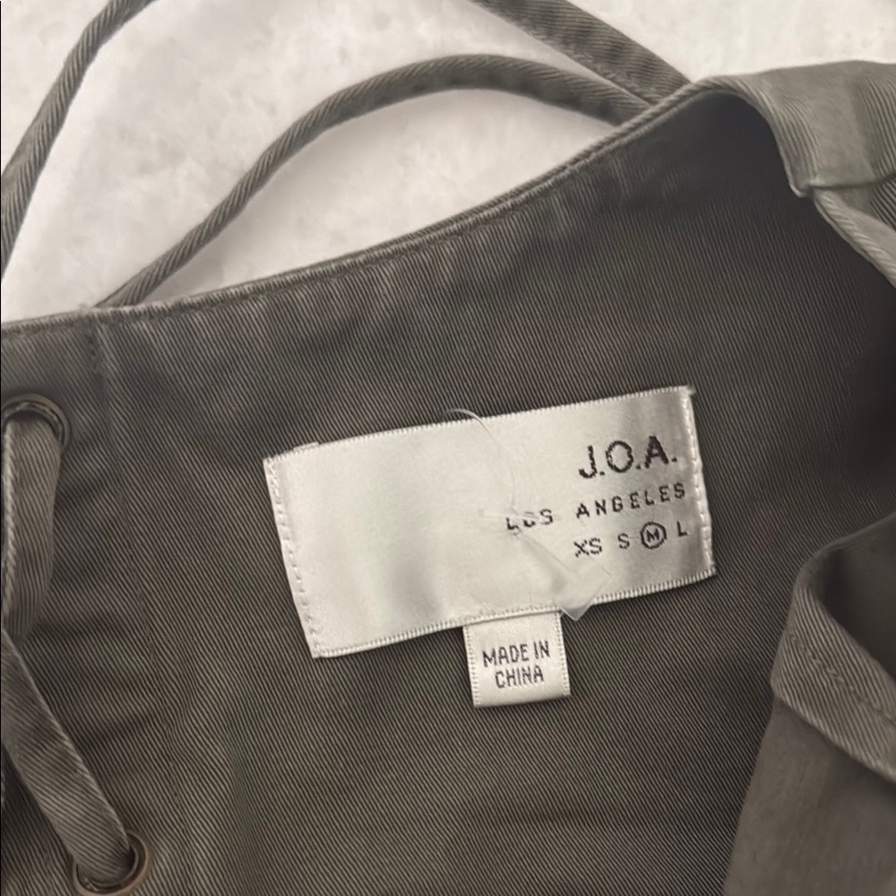 J.O.A. Khaki Dress with Fringe Details - Picture 6 of 9